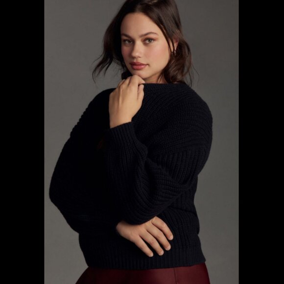 Brand New Maeve V-Neck Textured Sculptured Sweater - Picture 9 of 10